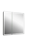 Зеркало-шкаф Mirror Box black Led 800х800, фото 1